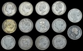 Victoria (1837-1901), Halfcrown, 1877 (S 3889); together with other Halfcrowns (13), 1817-87 [14]. First good very...