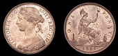 Victoria (1837-1901), Penny, 1861, dies Jg (Gouby N; Bamford 44; F 33; BMC 1646; S 3954). Brilliant mint state, full...