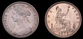 Victoria (1837-1901), Penny, 1873, dies Jg (Gouby A; Bamford 78; F 64; BMC 1689; S 3954). Obverse extremely fine,...