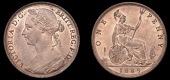 Victoria (1837-1901), Penny, 1889, dies Sr, 14 leaves, normal date (Gouby C; Bamford 131; F 128; BMC 1741a; S 3954)....
