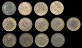 George V (1910-1936), Pennies (11), 1911, 1912, 1912h, 1913, 1914, 1918, 1921, 1927, 1929, 1931, 1936 (S 4051-2,...