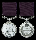 Army Meritorious Service Medal, E.VII.R. (Serjt. R. Ivers, 2nd 23rd Foot.) edge bruising and contact marks,...