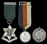 The Welsh Regiment, Best Shot Prize Medal, silver, obverse: engraved with Prince of Wales’s feathers above and, in...