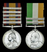 Pair: Private J. Llewellyn, Royal Welsh Fusiliers

Queen’s South Africa 1899-1902, 5 clasps, Cape Colony, Tugela...
