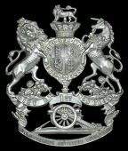 1st Monmouth Artillery Volunteers Other Ranks Helmet Plate 1878 - 1891, a good quality white metal example of Royal...