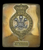 23rd (Royal Welch Fusiliers) Regiment Officer’s Shoulder Belt Plate c. 1800 - 1810, an extremely rare and...