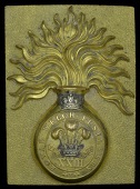 23rd (Royal Welch Fusiliers) Regiment Officer’s Shoulder Belt Plate c. 1840 - 1855, a very example, the seeded...