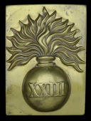 23rd (Royal Welch Fusiliers) Regiment Other Ranks Cross Belt Plate c. 1830 - 1855, a very rare example, the...