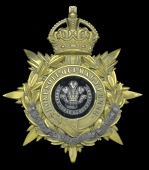The Welsh Regiment Officer’s Helmet Plate c. 1902 - 1914, a fine quality example of KC eight pointed star pattern...