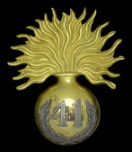 An Unknown Shako Grenade Badge, a fine quality example being a large gilt fused grenade with silver mounts on the...