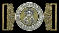 69th (South Lincolnshire) Regiment Officer’s Waist Belt Clasp 1855 - 1881, of standard 1855 pattern, on the circle...