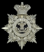 The Welsh 2nd Glamorgan Rifle Volunteer Corps Officer’s Helmet Plate c. 1881 - 1887, a very fine example in silver...