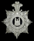 1st Glamorgan Rifle Volunteer Corps Officer’s Victorian Period Helmet Plate, a very fine example in all silver...
