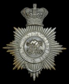 Royal Glamorgan Light Infantry Militia Officer’s 1855 Pattern Shako Plate, a very scarce multi part example in...