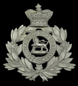 Glamorganshire Rifle Volunteer Corps 9th (Cwm Avon) Company Other Ranks Shako Plate, a good quality example in die...
