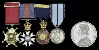 An unattributed group of four miniature dress medals

The Most Honourable Order of the Bath, Military Division,...