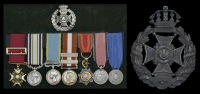 The group of seven miniature dress medals named to General Lord Alexander Russell, Rifle Brigade and Liverpool...