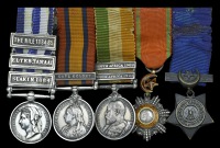The group of five miniature dress medals named to Lieutenant E. M. Burton, Royal Engineers

Egypt and Sudan...