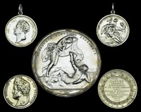 A fine Life-Saving group of five awarded to Captain G. Davies, Royal Navy, later Chief Constable of Cambridgeshire,...