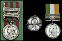 Defective Medals (3): India General Service 1895-1902, 2 clasps, Punjab Frontier 1897-98, Tirah 1897-98 (4322 Pte....