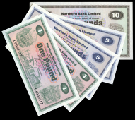 BRITISH BANKNOTES, Northern Bank Ltd: Northern Ireland, One Pound (2), both 1 August 1978, Five Pounds (2), both 1...