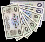 BRITISH BANKNOTES, Northern Bank Ltd: Northern Ireland, Ten Pounds, E 2125154, Twenty Pounds, F 0288685, both 1...