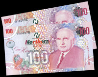 BRITISH BANKNOTES, Northern Bank Ltd: Northern Ireland, One Hundred Pounds (2), both 19 January 2005, KB 006978, KB...