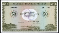 BRITISH BANKNOTES, Ulster Bank Ltd: Northern Ireland, Fifty Pounds, 1 October 1982, E 041508, signature of V....