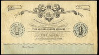 WORLD BANKNOTES, South Africa, Government of New Griqualand, Ten Pounds, 1 January 1868, unissued, printed by Saul...