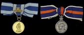 The Jubilee and Coronation Medal pair awarded to Her Serene Highness Princess Victor of...