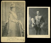 A Signed Portrait Photograph of H.M. Queen Alexandra, in Coronation robes, signed ‘Alexandra, 1902 Coronation Day...