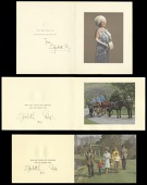 Royal Christmas Cards (3), the first for 1965 portraying H.M. Queen Elizabeth the Queen Mother in a day dress,...