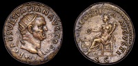 Roman Imperial Coinage, Vespasian, Dupondius, Rome, 71, radiate bust right, imp caes vespasian avg cos iii, rev....