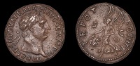 Roman Imperial Coinage, Trajan, As, Rome, 98-9, laureate bust right, imp caes nerva traian avg germ p m, rev. tr pot...