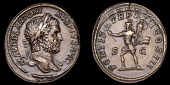 Roman Imperial Coinage, Caracalla, Sestertius, Rome, 210, laureate bust right, drapery on left shoulder, m avrel...