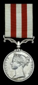 Indian Mutiny 1857-59, no clasp (Patk. Kanan, 64th Regt.) edge bruising, nearly very fine  	 £140-180
