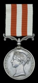 The scarce Indian Mutiny Medal to Colonel H. B. F. Williamson, Commandant of the 2nd Infantry Regiment of the...