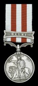 Indian Mutiny 1857-59, 1 clasp, Delhi (Sowar Bahadur Sing, Corps of “Guides”) officially engraved naming, edge...