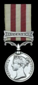 Indian Mutiny 1857-59, 1 clasp, Lucknow (Wm. Wilson. 97th Regt.) suspension claw crudely re-affixed with an IGS...