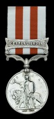 Indian Mutiny 1857-59, 1 clasp, Central India (Sapper Wm. Baker, Royal Engr.) suspension slack, nearly very fine	...