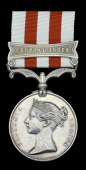 Indian Mutiny 1857-59, 1 clasp, Central India (Jas. Frazer 3rd Bombay Infy.) suspension claw loose, minor edge...