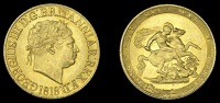 George III (1760-1820), New coinage, BRITISH COINS, George III (1760-1820), New coinage, Sovereign, 1818, ascending...