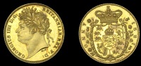 George IV (1820-1830), BRITISH COINS, George IV (1820-1830), Proof Half-Sovereign, 1821, edge grained, 4.02g/6h (WR...