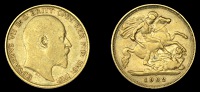 Edward VII (1901-1910), BRITISH COINS, Edward VII (1901-1910), Half-Sovereign, 1902 (M 505; S 3974A). Good fine	£80-100