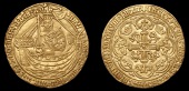 Edward III (1327-1377), BRITISH COINS, Edward III (1327-1377), Post-Treaty period, Noble, London, mm. cross potent...
