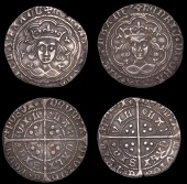 Henry VI (First reign, 1422-1461), BRITISH COINS, Henry VI (First reign, 1422-1461), Rosette-Mascle issue, Groats...