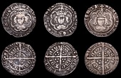 Henry VII (1485-1509), BRITISH COINS, Henry VII (1485-1509), Facing Bust issue, Halfgroats (3), all Canterbury, mm....