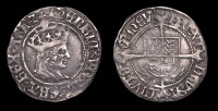 Henry VII (1485-1509), BRITISH COINS, Henry VII (1485-1509), Profile issue, Halfgroat, York, Abp Bainbridge, mm....