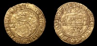 Henry VIII (1509-1547), BRITISH COINS, Henry VIII (1509-1547), Third coinage, Crown of the Double Rose, Bristol, mm....
