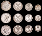 George V (1910-1936), BRITISH COINS, George V (1910-1936), 1931, 1932, 1933, 1935 (ESC 3991, 3993-4; S 4043) [16]....